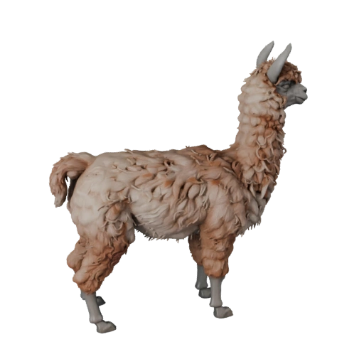 Hohes Poly Lama 3D-Modell - Detailliertes STL-Asset zum Drucken
