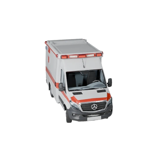 Ambulance 3D Model for Blender - Render Ready Asset