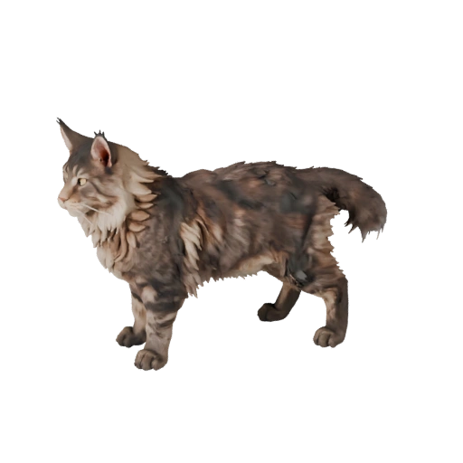 Modello 3D Maine Coon High Poly - Asset STL Dettagliato per la Stampa