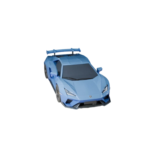Modelo 3D de Supercarro Baixo Poli para Unity & Unreal PBR Asset (Legacy)