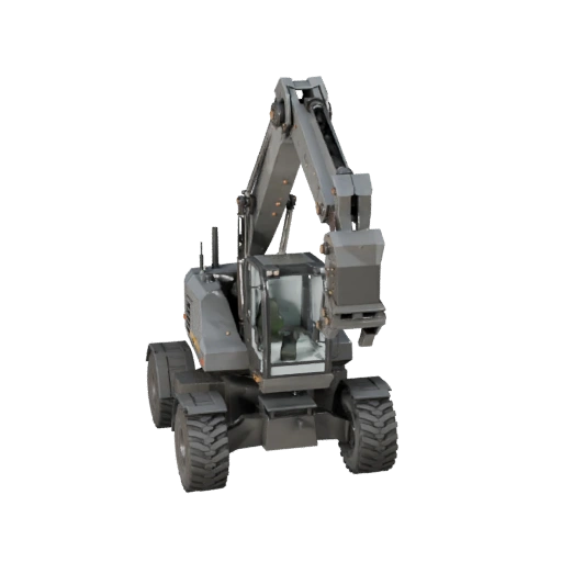 Modelo 3D Telehandler - Ativo PBR Pronto para Jogo de Baixo Poli