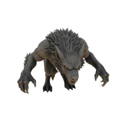 Dunkle Fantasie Werwolf Gegner Miniatur STL - Schwarm