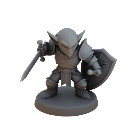 Fantasy Goblin Paladin Miniature STL