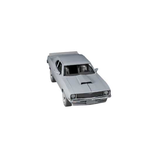 Low Poly Muscle Car 3D Model for Unity & Unreal PBR Asset