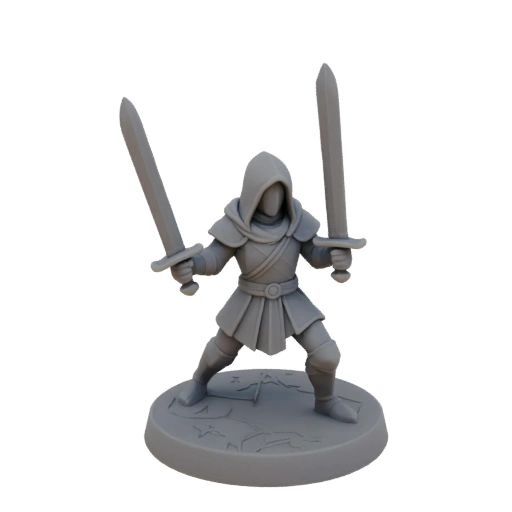 Medieval Rogue Miniature STL - Charging