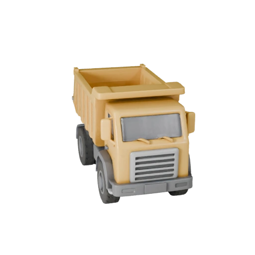 Cartoon Dump Truck 3D Model for Stylized Games PBR Asset (Legacy)