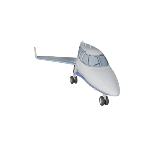 High Poly Private Jet 3D Model for Studio Renders - PBR