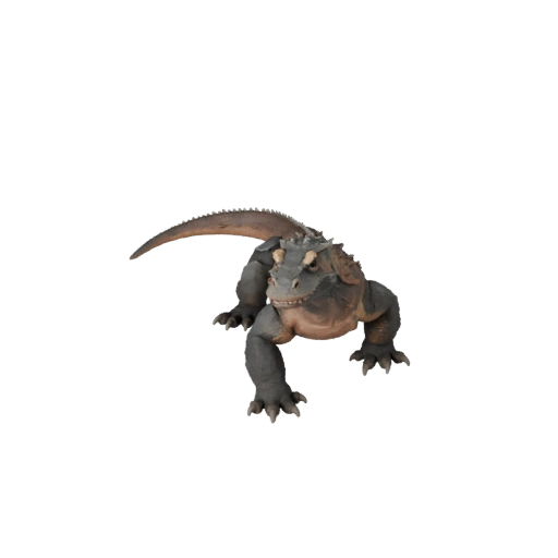Modelo 3D de Dragão-de-Komodo Baixo Poli - Asset de Jogo para Unity com FBX