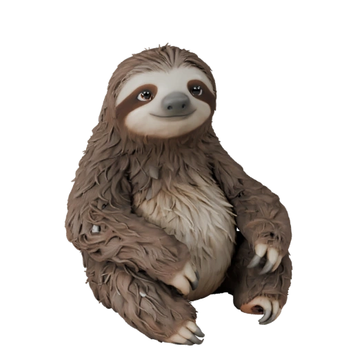 Modello 3D Bradipo Cartone Animato - Asset Stilizzato per Animazione | Royalty-Free