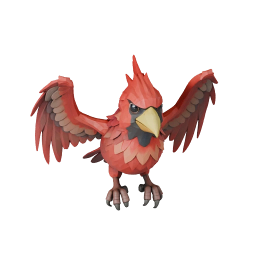 High Poly Cardinal 3D Model - Detailed STL Asset for Printing