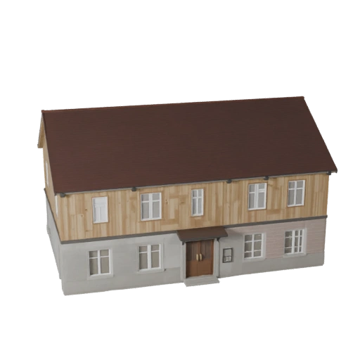 Stylized Ranch House 3D Model - Game Asset for Architecture