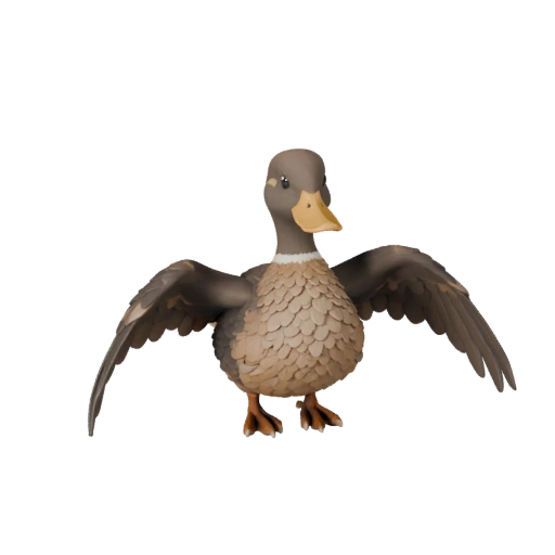 Modèle 3D de Canard Haute Poly - Actif STL Détaillé pour Impression | PBR