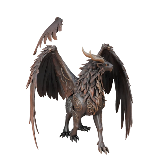 Modello 3D Grifone Realistico - Asset PBR Rigged per Giochi | PBR