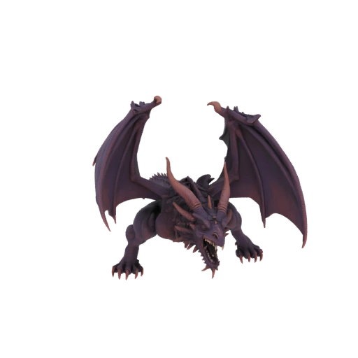 Fantasy Wilder Drache Boss Miniatur STL