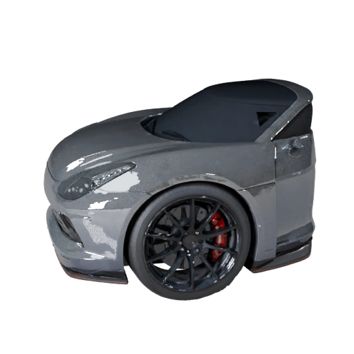 High Poly Hypercar 3D Model for Studio Renders PBR Asset
