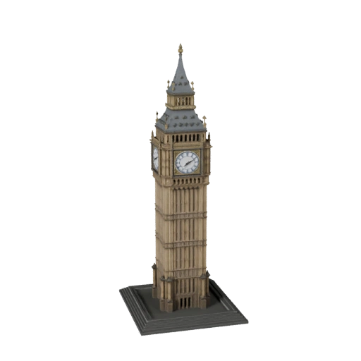 Modèle 3D Big Ben pour Blender - Actif de Rendu pour l'Architecture