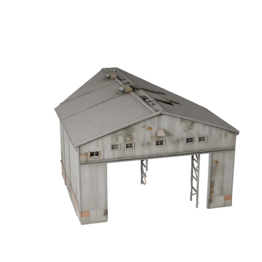 Modelo 3D de Hangar de Aeronave de Alta Poligonagem para Archviz para Arquitetura