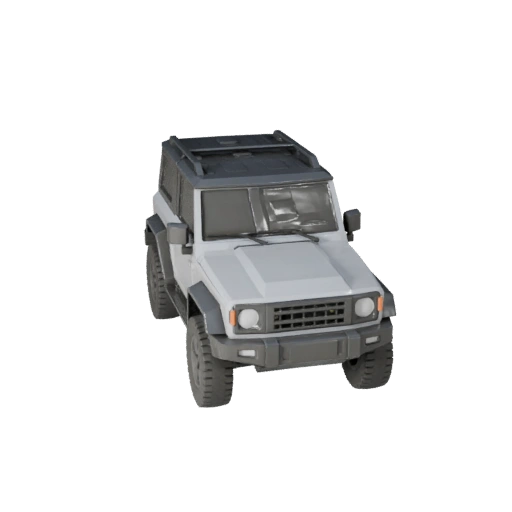 Low Poly Utility SUV 3D Modell für Unity & Unreal Spiele