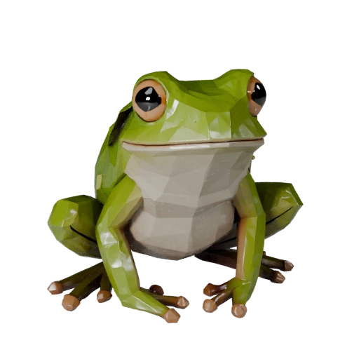 Low Poly Laubfrosch 3D Modell - Unity Game Asset mit FBX | PBR
