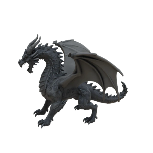 Miniatura STL de Dragón de Sombra Antiguo de Fantasía Oscura