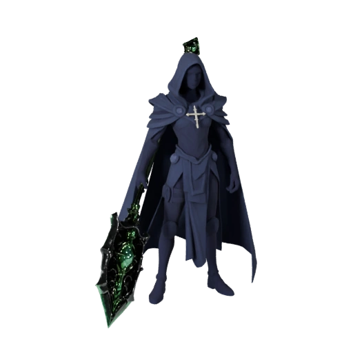 Modelo de Personagem Clérigo Arcano Cyberpunk - Articulado