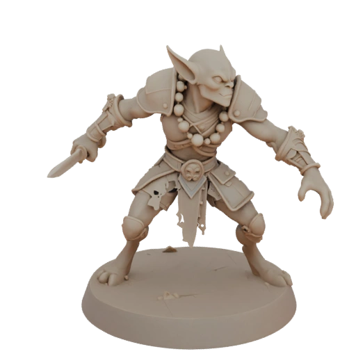 Miniatura STL Arciere Goblin del Vuoto Fantasy