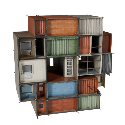Kit de Aldea Modular Estilizada 3D - Activo para Juegos
