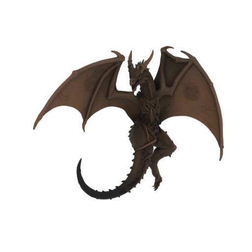 Dark Fantasy Dragon Boss Miniature STL - Wing Spread
