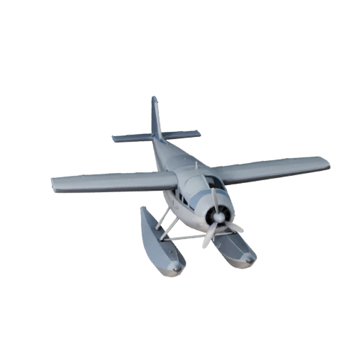 Seaplane 3D Model for Blender & Games - PBR Asset