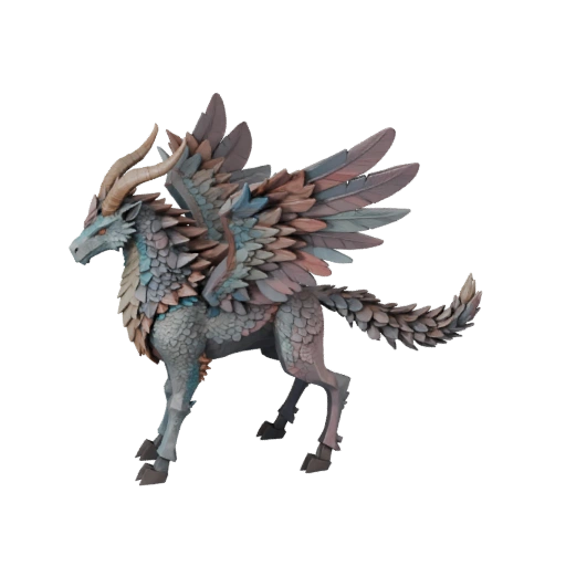 Low Poly Pegasus 3D Model - Unity Game Asset with FBX | Royalty-Free