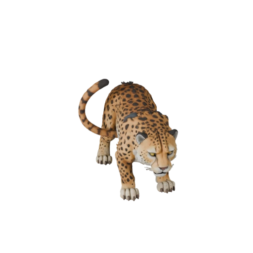 Modelo 3D de Guepardo de Alta Poligonagem - Ativo STL Detalhado para Impressão