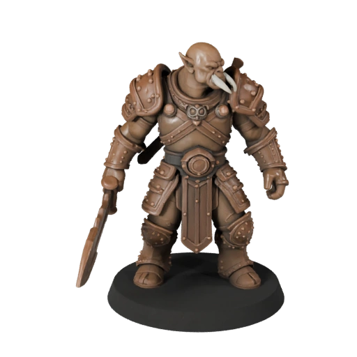 Realistic Orc Warrior Miniature | Drop-In Scene Asset