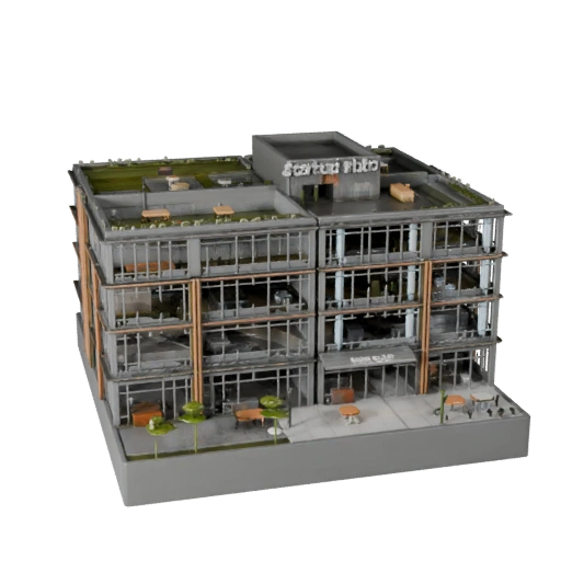 Modelo 3D de Oficina Startup Hub para Blender - Activo de Render