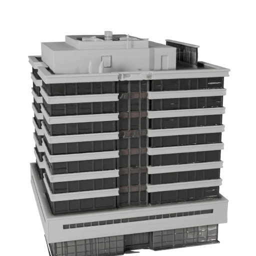 Modello 3D Ufficio Postale per Unity - Asset di Gioco per Architettura