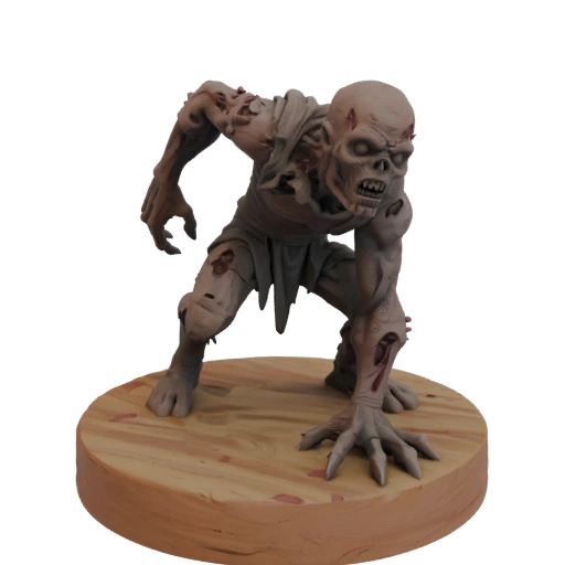 Miniatura STL de Zumbi Inimigo de Fantasia Sombria - Enxame