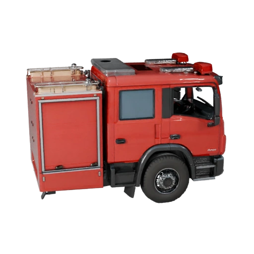 Camión de Bomberos de Alto Poligonaje 3D para Renders de Estudio - PBR