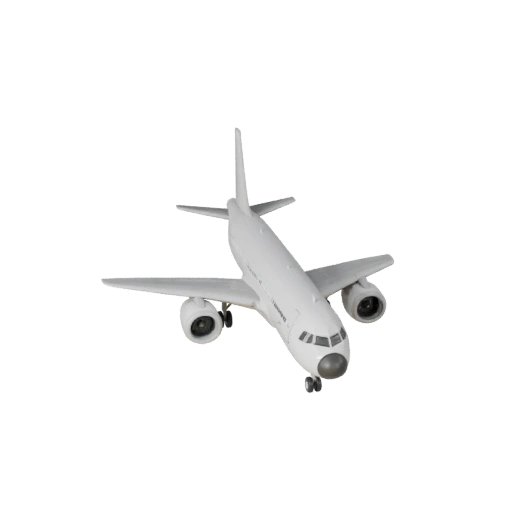 Realistic Airbus Inspired Passenger Jet 3D Model