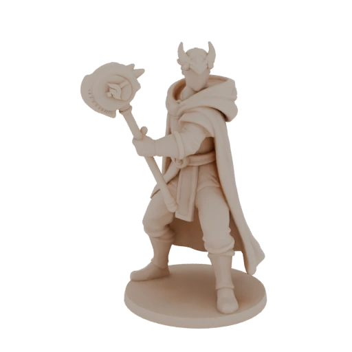 Miniature STL Dragonborn Cleric de Fantasy - Attaque