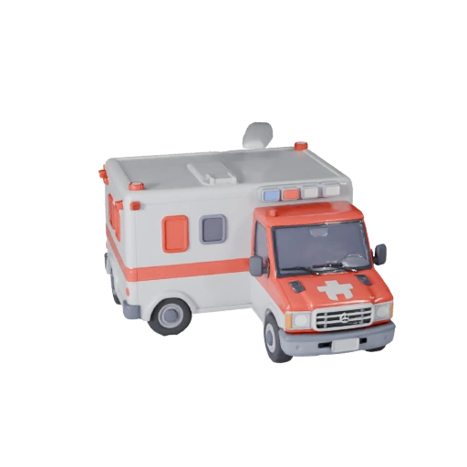 Ambulance 3D Model for Blender - Render Ready Asset (Legacy)