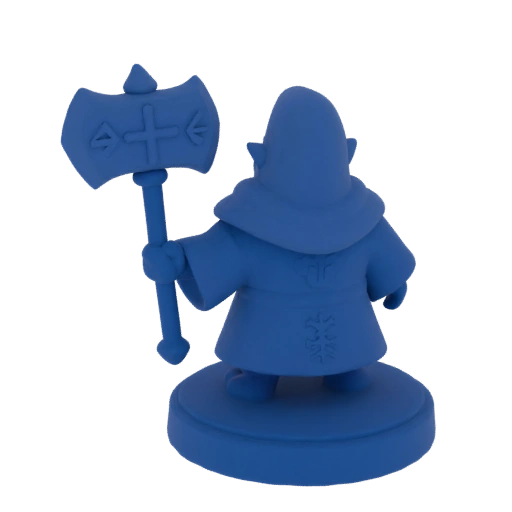 Fantasy Dwarf Cleric Miniature STL - Charging