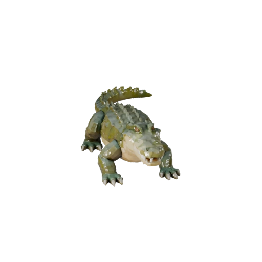 Modèle 3D de Crocodile Low Poly - Asset de Jeu Unity avec FBX | PBR