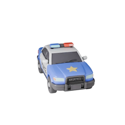 نموذج سيارة شرطة ثلاثي الأبعاد لبرنامج Blender والألعاب - PBR واقعي (Legacy)