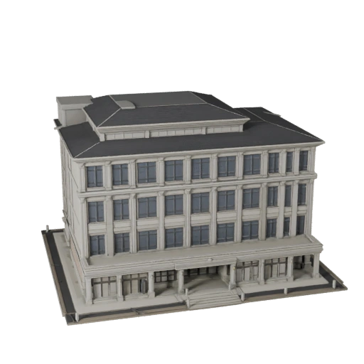 Modelo 3D de Edificio de Teatro para Blender - Activo de Render
