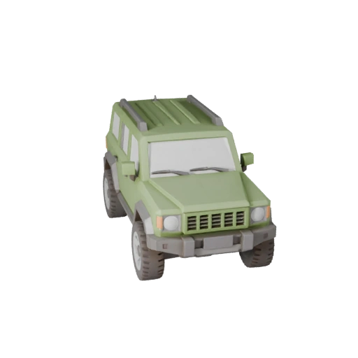 Low Poly Abenteuer-SUV 3D-Modell für Unity & Unreal (Legacy)