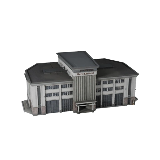 Estación de Bomberos Modelo 3D para Unreal - Activo en Tiempo Real para Escenas UE