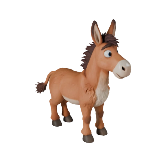 Cartoon Maultier 3D Modell - Stilisierte Asset für Animation | Lizenzfrei