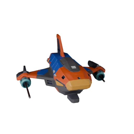 Modelo 3D de Carguero del Espacio Profundo Caricatura - Juego Estilizado