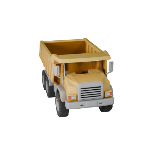 Printable Dump Truck STL Model - Collectible Display
