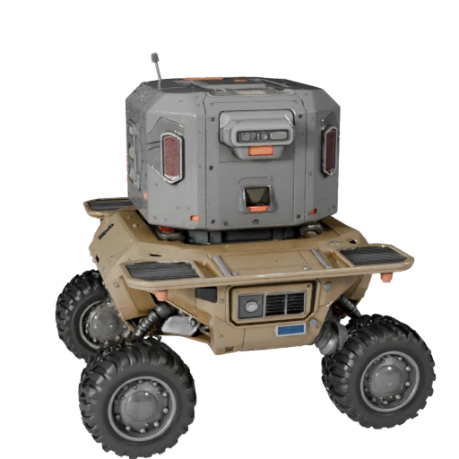 Modelo 3D de Rover de Carga Lunar Listo para Juegos en Tiempo Real