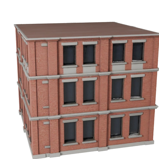 Modello 3D Facciata in Mattone - Asset Realistico Archviz per Architettura